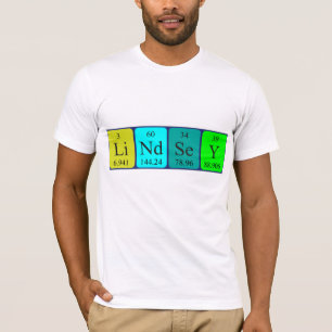 Camisa do nome periódico da mesa Lindsey