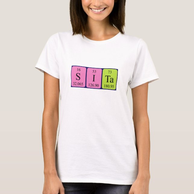 Camisa do nome periódico da mesa Sita (Frente)