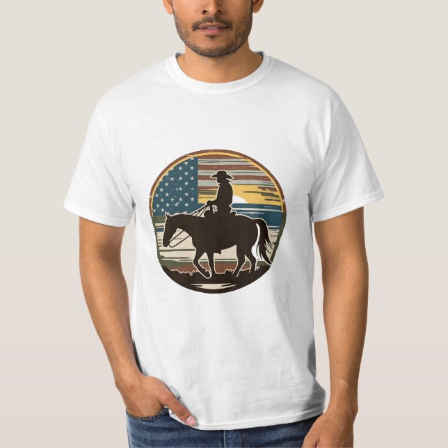 camisa do oeste selvagem, arredondamento americano (Frente)