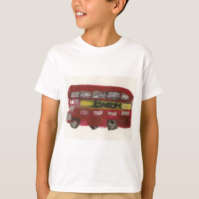 Camisa do ônibus T de Londres para miúdos (Frente)