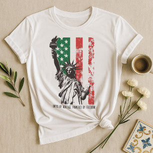 Camisa do Orgulho Americano Italiano Estátua da
