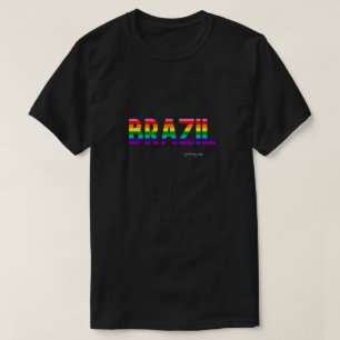 Camisa do Orgulho Brasil Sinalizador arco-íris
