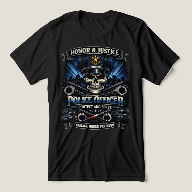 Camisa do Orgulho do Oficial de Polícia (Design frontal)