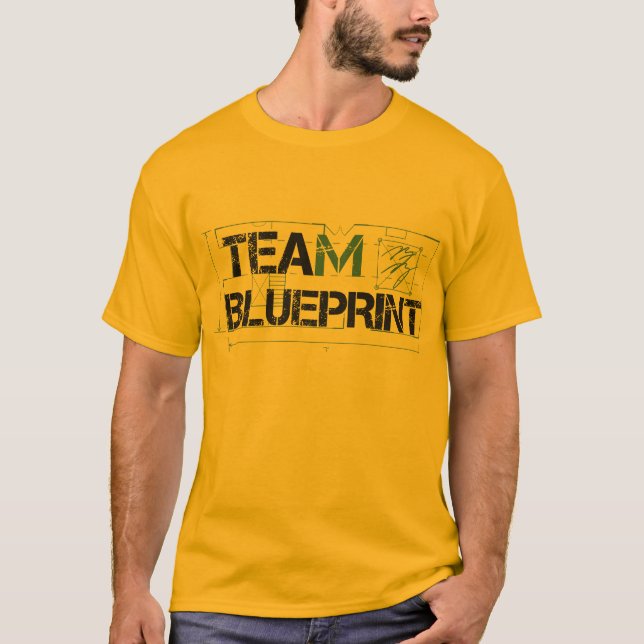 Camisa do ouro do modelo da equipe (Frente)