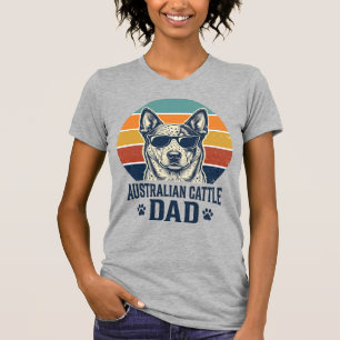 Camisa do Pai do Cão de Gado Australiano Pôr do So