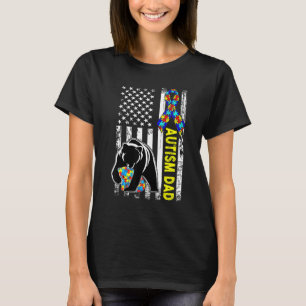 Camisa do Papai Conscientização do Autismo Bandeir