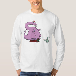 Camisa do papai noel do Brontosaurus