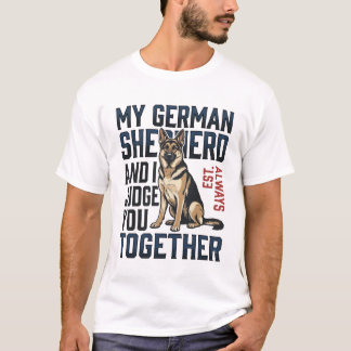 Camisa do Pastor Alemão Amante de Cachorro Engr Vi