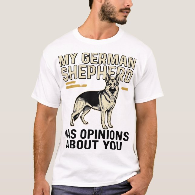 Camisa do Pastor Alemão Engravacao Engraçada Vinta (Frente)