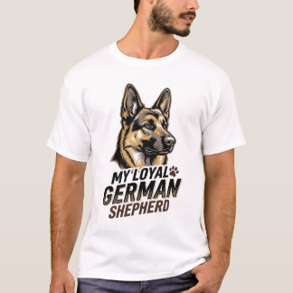 Camisa do Pastor Alemão Gravação Vintage Amante de