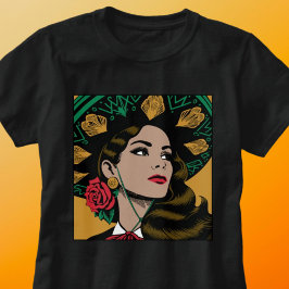 Camisa do Patrimônio Hispânico Mujer Mariachi Mexi