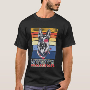 Camisa do Patriota Americano do Cão Pastor Alemão
