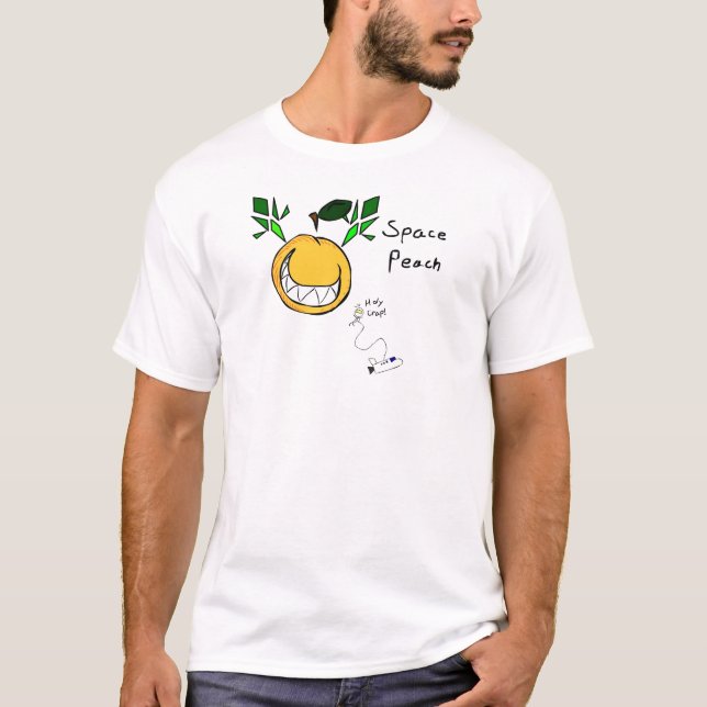 Camisa do pêssego do espaço (Frente)