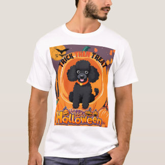 Camisa do Poodle Negro Halloween