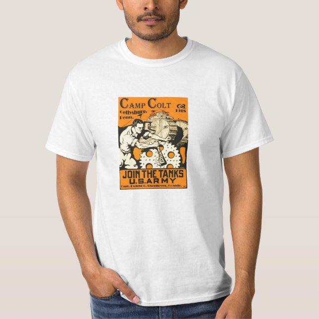 Camisa do potro WWI Gettysburg do acampamento (Frente)