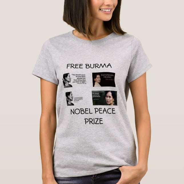 CAMISA DO PRÊMIO DE PAZ NOBEL DA AUNG SAN SUU KYI (Frente)