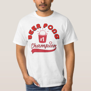 Camisa do prêmio do campeão de Pong da cerveja