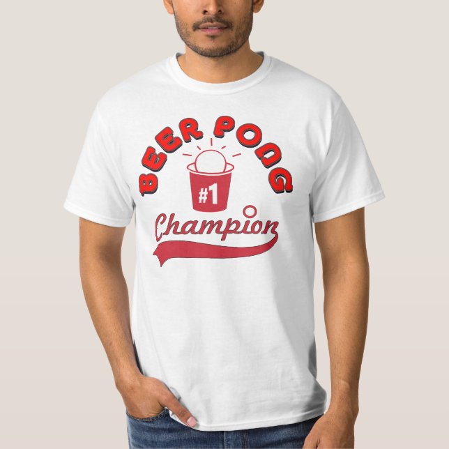 Camisa do prêmio do campeão de Pong da cerveja (Frente)
