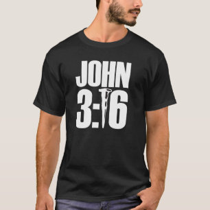 Camisa do preto T do 3:16 de John