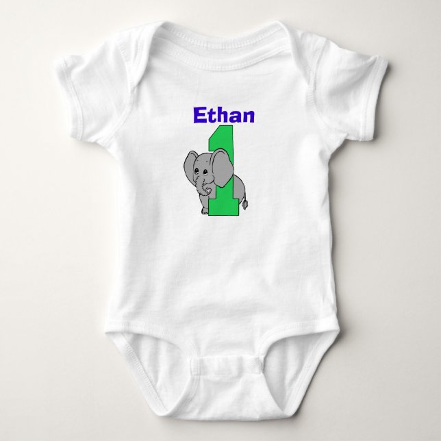Camisa do Primeiro Aniversário do Elefante (Frente)