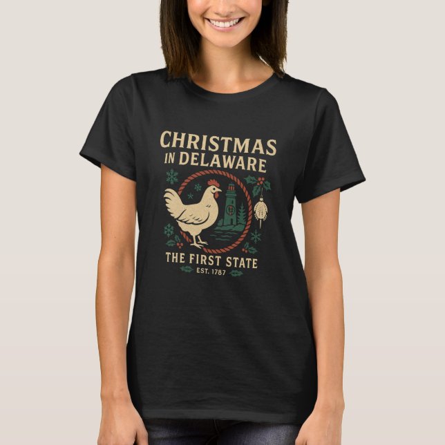 Camisa do Primeiro Estado do Frango Natal em Delaw (Frente)