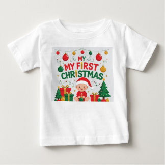 Camisa do Primeiro Natal do Bebê | Presente de Nat