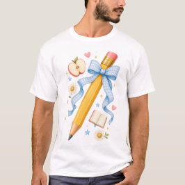 Camisa do Professor de Volta às Aulas com Lápis e