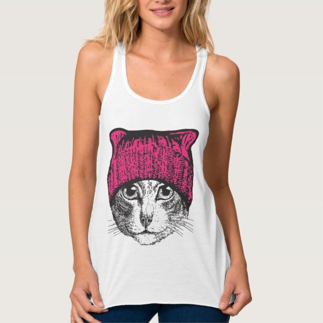 Camisa do protesto de Pussyhat - chapéu do rosa do (Frente)