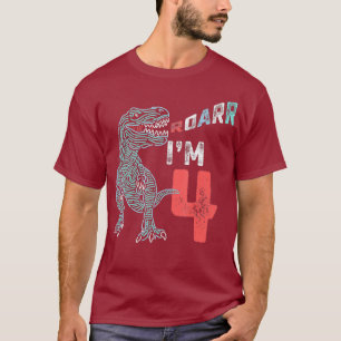 Camisa do quarto aniversário - Meninos engraçados