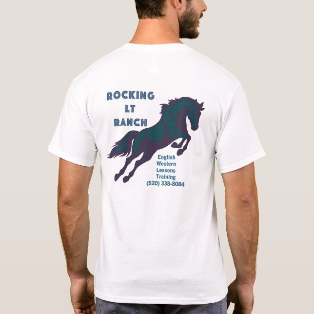 Camisa do RLTR dos homens (cavalo de salto) (Verso)