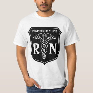 Camisa do RN t da enfermeira diplomada com símbolo