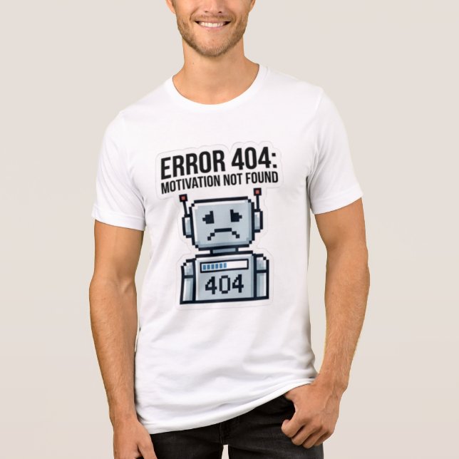 Camisa do Robô Sarcástico Erro 404 (Frente)