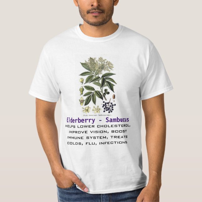 Camisa do Sambucus da baga de sabugueiro (Frente)