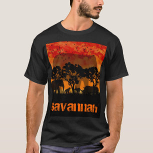 camisa do savana t para o tema do africano dos