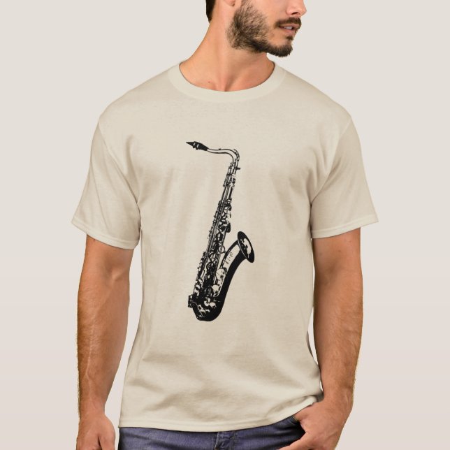 Camisa do saxofone T (Frente)