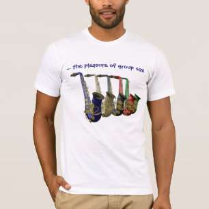Camisa do saxofone T do grupo