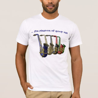 Camisa do saxofone T do grupo