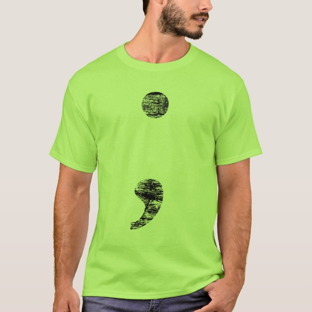 Camisa do Semicolon do vintage (Frente)