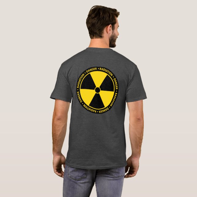 Camisa do Símbolo de Radiação Amarelo (impressão t (Parte Traseira Completa)