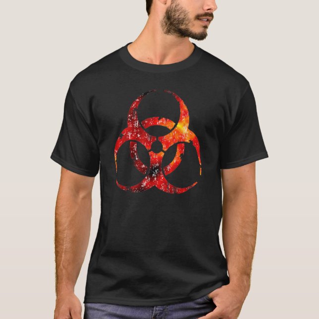 Camisa do símbolo t do Biohazard (Frente)