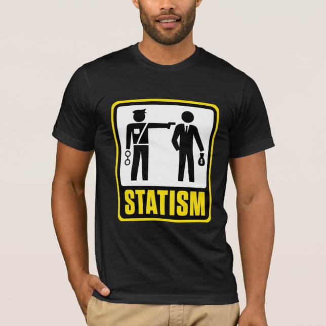 Camisa do sinal de aviso do Statism (Frente)
