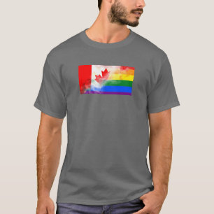 Camisa do Sinalizador do Orgulho do Canadá lgbtqia