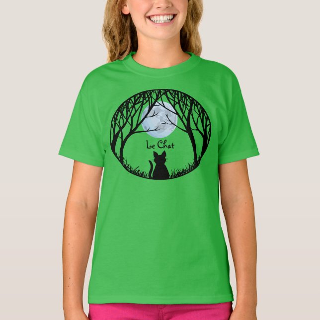 Camisa do Sobrelota de Gato da Garota (Frente)