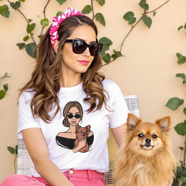 Camisa Do Sobrevo Do Cão Chihuahua (Chihuahua Chic Dog Lover Shirt)