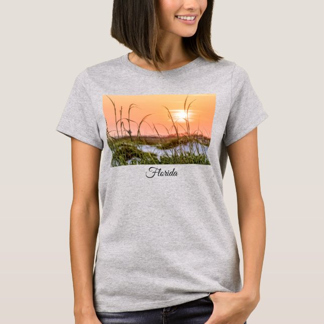 Camisa do Sol do Florida Sea Oats Sunrise (Frente)