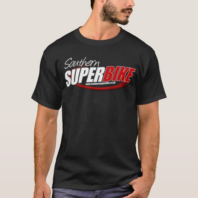 Camisa do sul do Superbike "T" (cores escuras) (Frente)