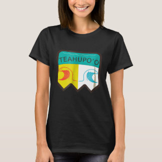 camisa do surf teahupoo retrô com duas ondas grand