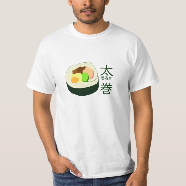Camisa do sushi T de Futomaki (Frente)