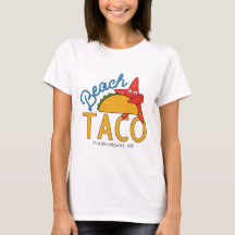 Camisa do taco de praia