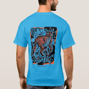 Camisa do Tigre ImpiedosoEstilo de rua grunge neon